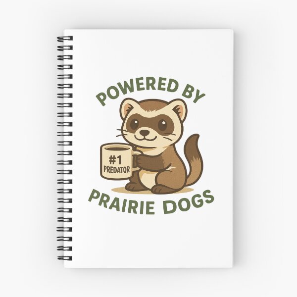 Artikelvorschau, Powered by Prairie Dogs – Süßes Frettchen-Kaffee-Design entworfen und verkauft von CraftedHome.