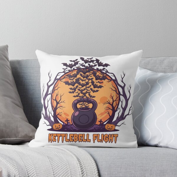 Item preview, Kettlebell Flight Bats Full Moon Halloween CrossFit Workout Design designed and sold by Bmd4Fitness.