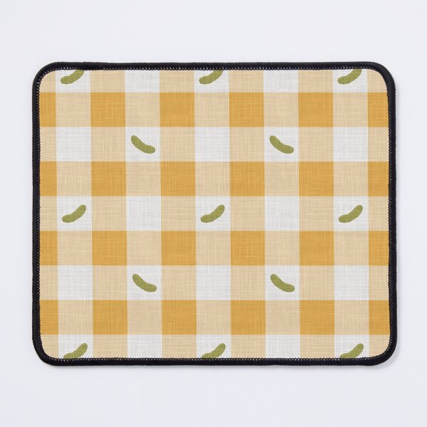 Item preview, Green Pickles on Golden Yellow & White Gingham Plaid designed and sold by piptompatternco.
