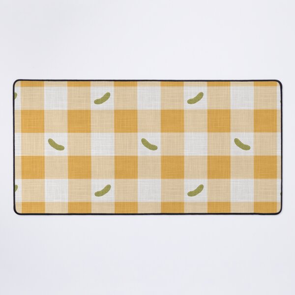 Item preview, Green Pickles on Golden Yellow & White Gingham Plaid designed and sold by piptompatternco.