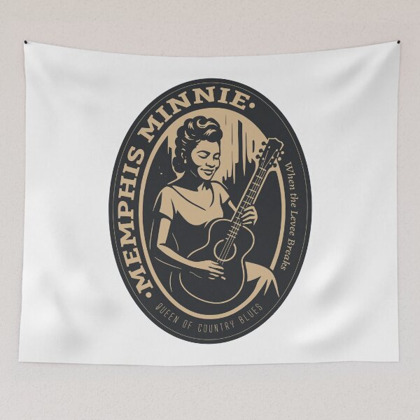 Item preview, Memphis Minnie Blues Guitar Icon designed and sold by Boogosh.