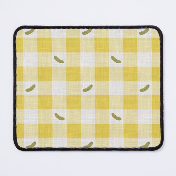 Item preview, Green Pickles on Sunshine Yellow & White Gingham Plaid designed and sold by piptompatternco.