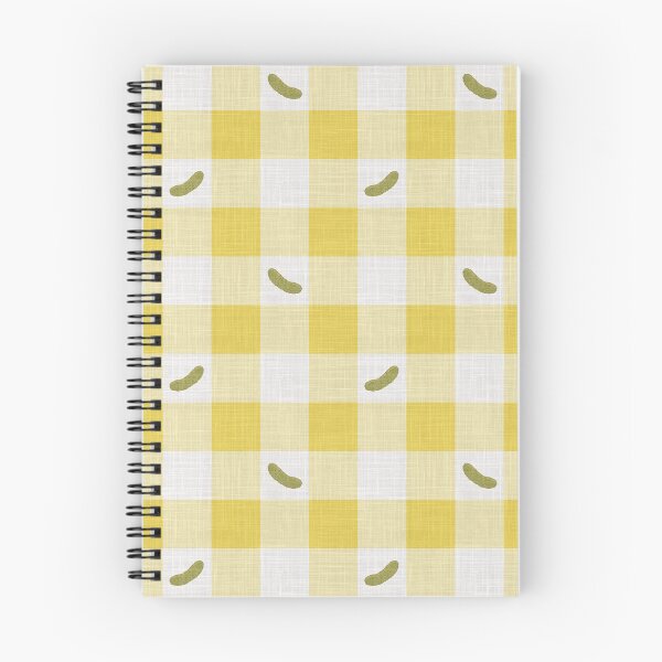 Item preview, Green Pickles on Sunshine Yellow & White Gingham Plaid designed and sold by piptompatternco.