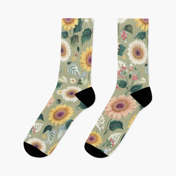 Item preview, Vintage style  sunflowers designed and sold by Nice-patterns.