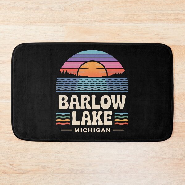 Item preview, Barlow Lake, Michigan Retro Sunset designed and sold by TheOldMittenIllustrated.