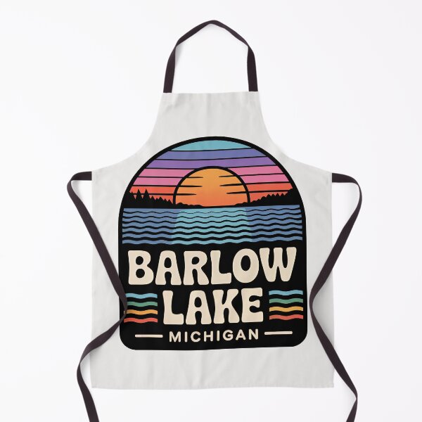 Item preview, Barlow Lake, Michigan Retro Sunset designed and sold by TheOldMittenIllustrated.