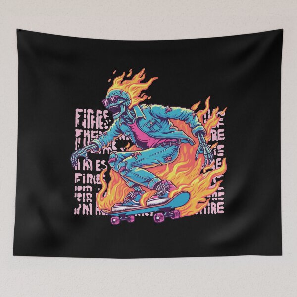 Item preview, Skating Zombie On Fire designed and sold by Gkinoki.