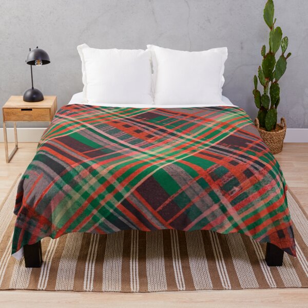 Artikelvorschau, Grün-rot-braunes Karomuster – Diagonales Tartan-Design mit klassischen warmen Farben entworfen und verkauft von Cultradesign.