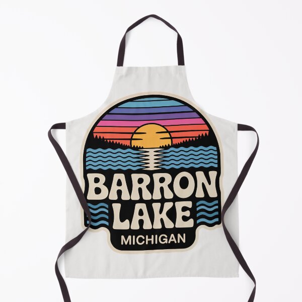 Item preview, Barron Lake, Michigan Retro Sunset designed and sold by TheOldMittenIllustrated.
