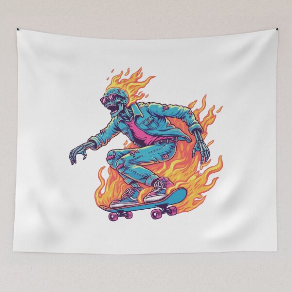 Item preview, Skating Zombie On Fire designed and sold by Gkinoki.