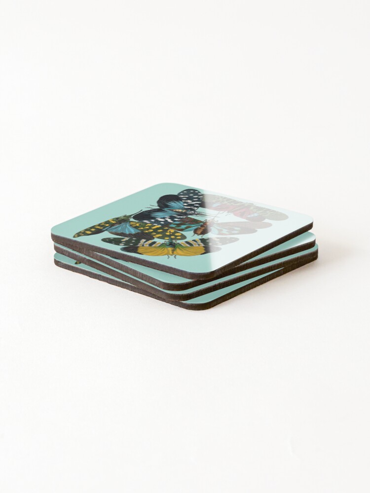 Thumbnail 4 of 5, Coasters (Set of 4), Colorful Insects designed and sold by Tridentulus.