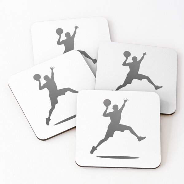 Item preview, An animated basketball player displays impressive athleticism, hopping dynamically and skillfully_black paint designed and sold by Aariq.