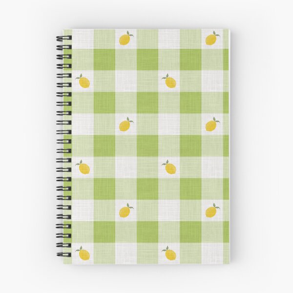 Item preview, Lemons on Lime Green & White Gingham Plaid designed and sold by piptompatternco.