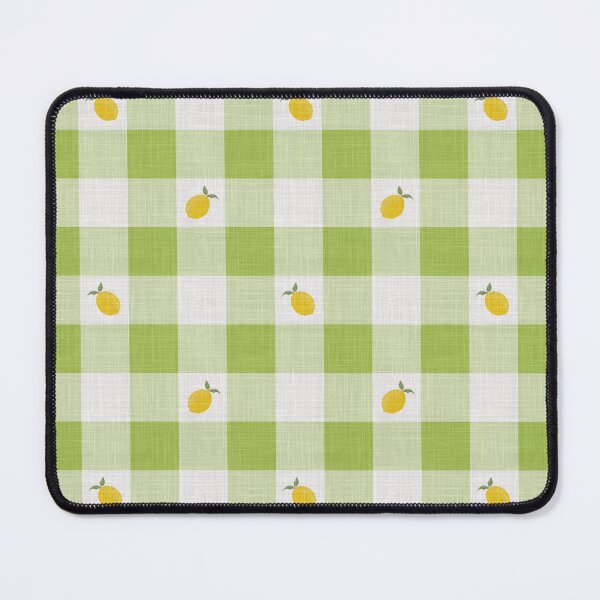 Item preview, Lemons on Lime Green & White Gingham Plaid designed and sold by piptompatternco.