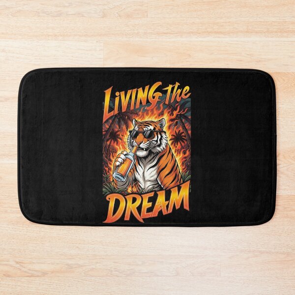Item preview, Living the Dream Tiger – Cool Retro Summer Vibes designed and sold by ARkiveCreative.
