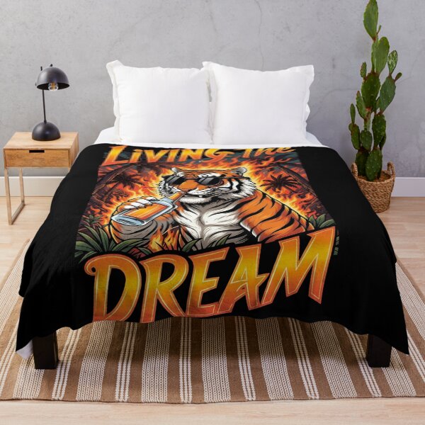 Item preview, Living the Dream Tiger – Cool Retro Summer Vibes designed and sold by ARkiveCreative.
