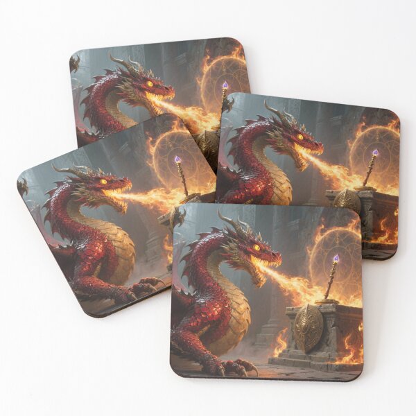 Item preview, Red Dragon Seeks a Magical Wand to add to His Hoard designed and sold by shakespeare1212.