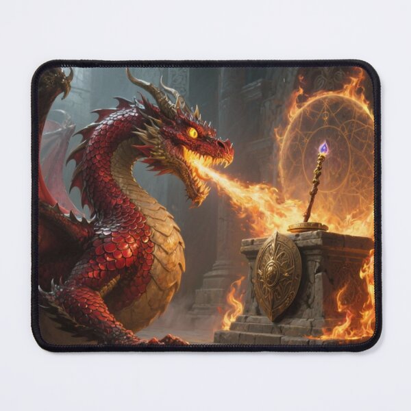 Item preview, Red Dragon Seeks a Magical Wand to add to His Hoard designed and sold by shakespeare1212.