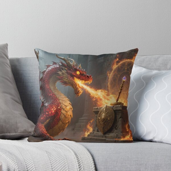 Item preview, Red Dragon Seeks a Magical Wand to add to His Hoard designed and sold by shakespeare1212.