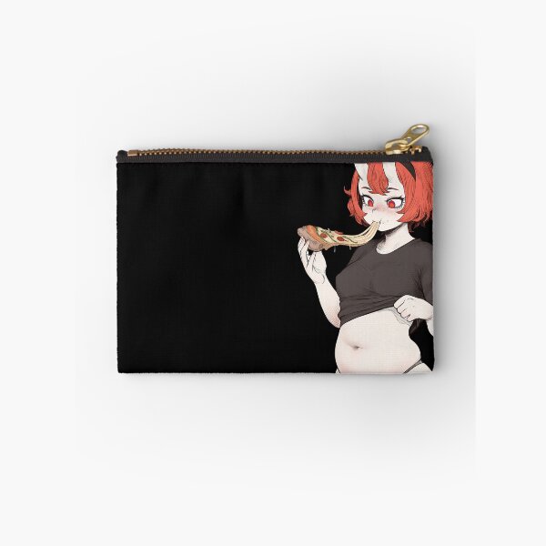 Item preview, Hungry Devil Waifu Eating Pizza designed and sold by Otakunaisu.