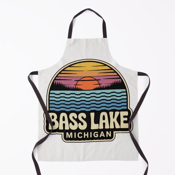 Item preview, Bass Lake, Michigan Retro Sunset designed and sold by TheOldMittenIllustrated.