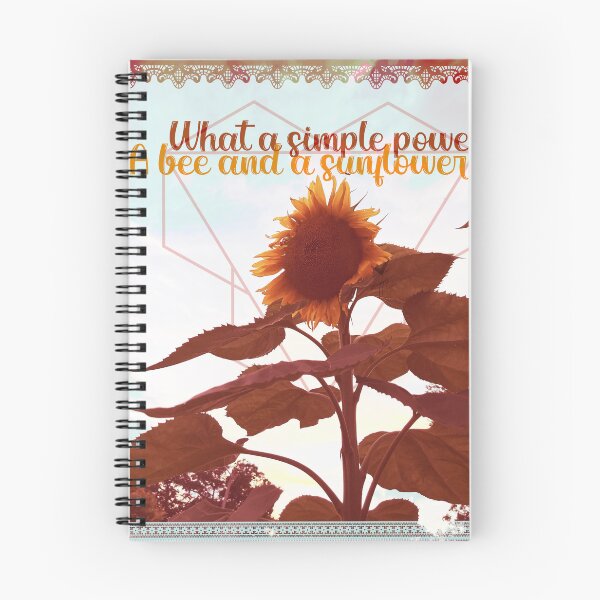 Item preview, What a simple power a bee and a sunflower designed and sold by ToneNinas.