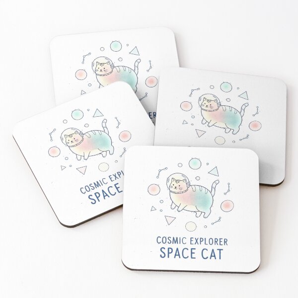 Item preview, Cosmic Explorer Space Cat (Kawaii) designed and sold by  ADBIB Design.