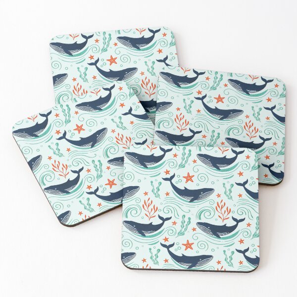 Item preview, Blue Whales, Seaweed and Starfish designed and sold by Ciervo Primavera.