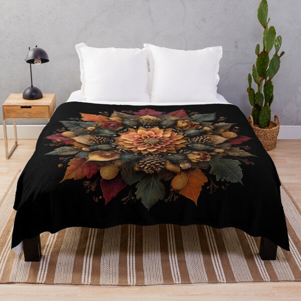 Item preview, Fall Leaf and Flower Forest Mandala designed and sold by LabMandala.