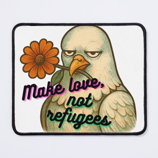 Item preview, Anti War Satire Art Make Love Not Refugees designed and sold by Cynic Club.