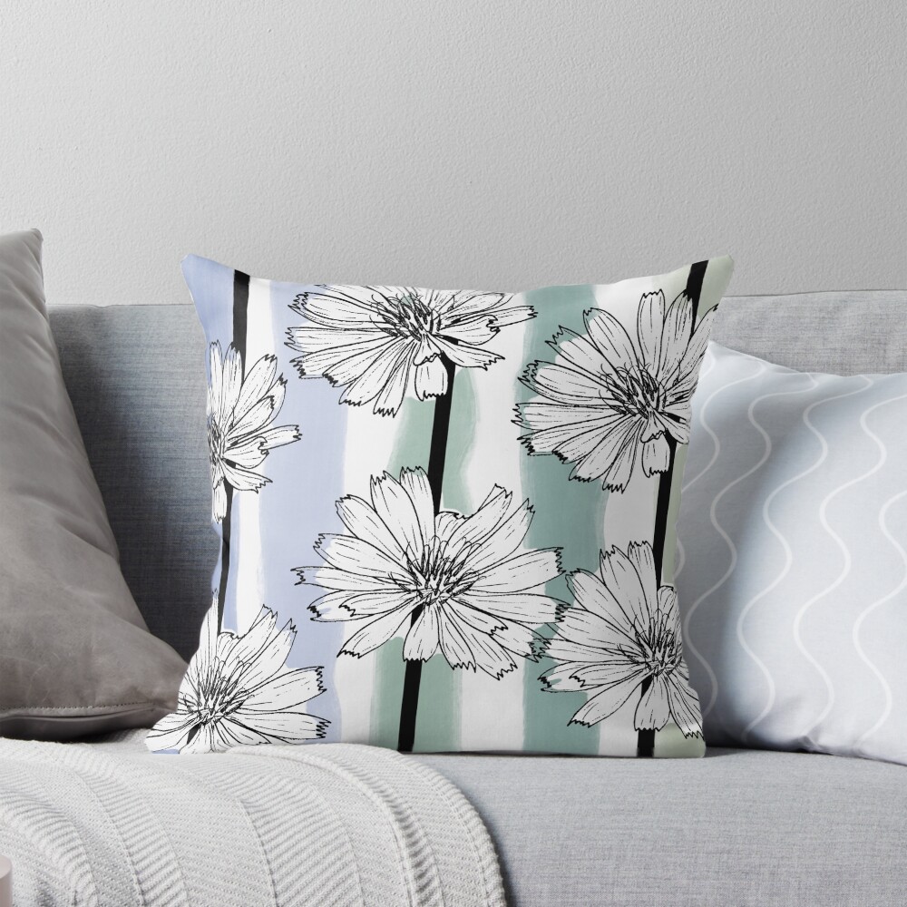 chicory floral pillow