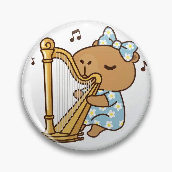 Item preview, Capybara play Harp designed and sold by holywarter.