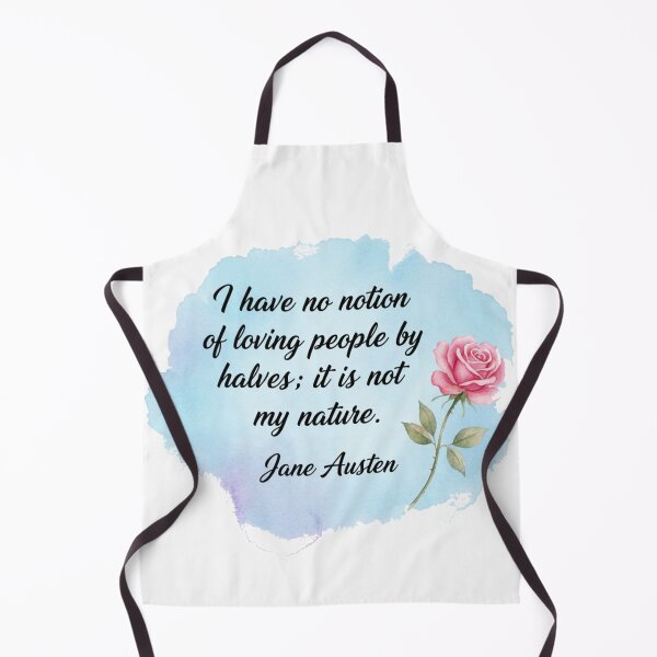Item preview, Jane Austen Quote – I Have No Notion of Loving People by Halves | Romantic Watercolor Rose Art designed and sold by Boski22.