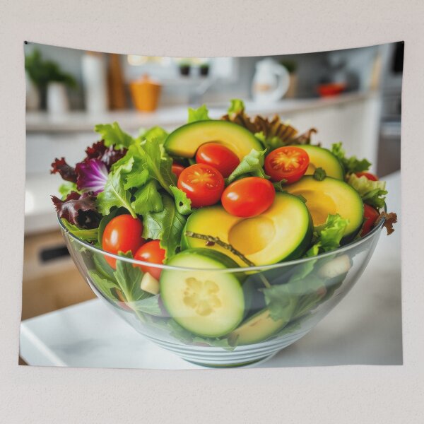 Item preview, Healthy Salad Bowl Greens designed and sold by CTM ArtStudio.