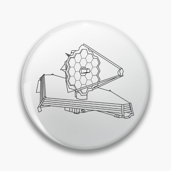 Item preview, James Webb Space Telescope - Black Outline designed and sold by anne-dromeda.