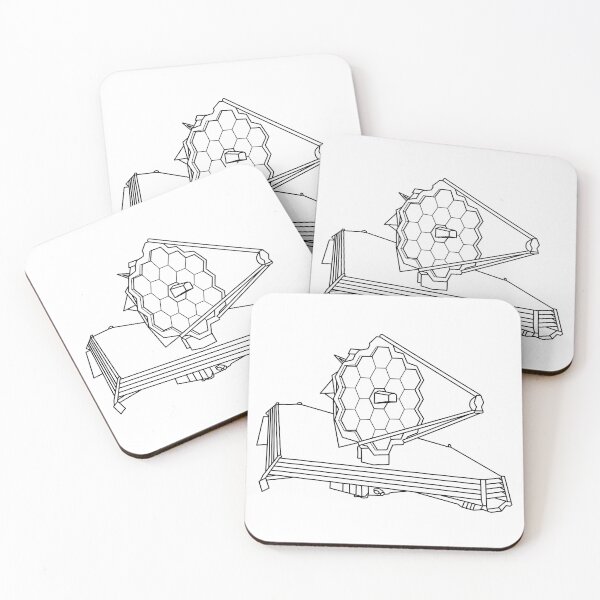 Item preview, James Webb Space Telescope - Black Outline designed and sold by anne-dromeda.