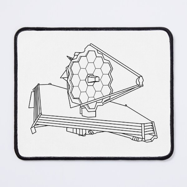 Item preview, James Webb Space Telescope - Black Outline designed and sold by anne-dromeda.