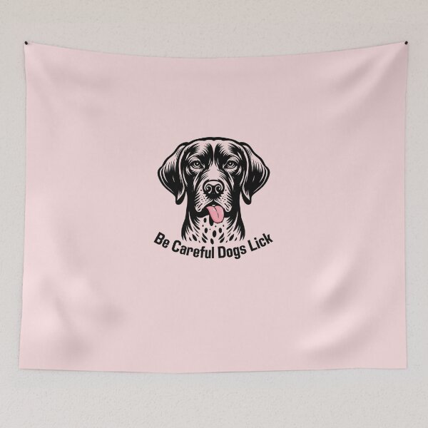 Item preview, Be-Careful-Dogs-Lick-T-Shirt designed and sold by MudawaBenchabla.