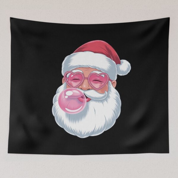 Item preview, Santa Christmas Bubble Gum Pink Sunglasses designed and sold by MinaReinger.