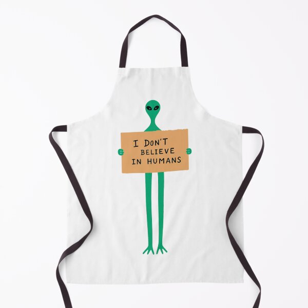 Item preview, Funny Alien Cartoon – "I Don’t Believe in Humans" designed and sold by CleanQuotes.