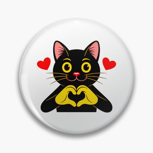 Item preview, Black Cat Heart Hands  designed and sold by SteezeeStore.