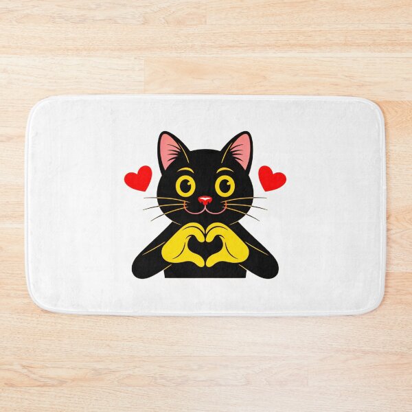 Item preview, Black Cat Heart Hands  designed and sold by SteezeeStore.