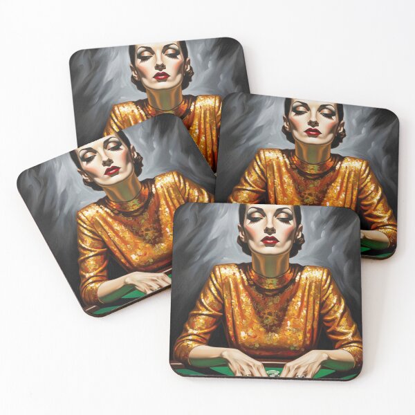 Item preview, The Baccarat Player - Original Art Deco Artwork designed and sold by elektronen.