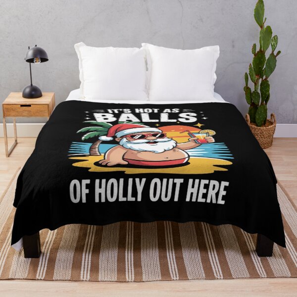 Item preview, Santa Beach Hot As Balls Of Holly Funny Christmas In July designed and sold by DrewLeuschke.