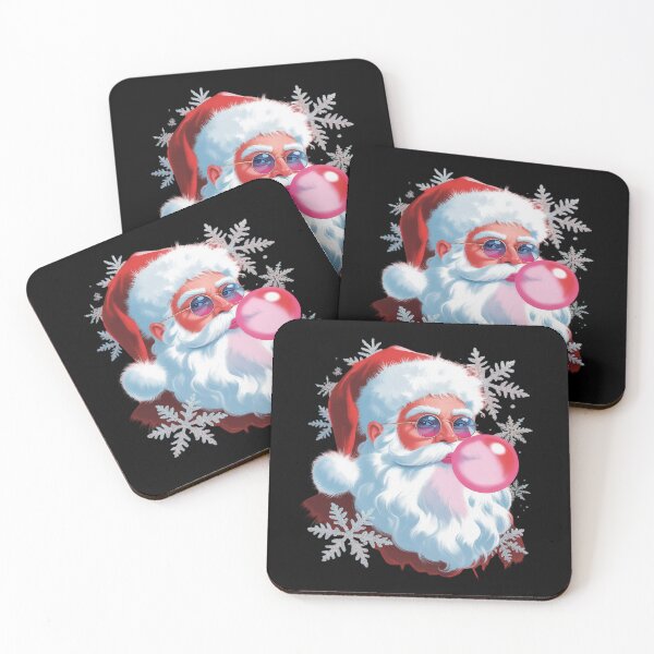 Item preview, Retro Santa Claus Blowing Bubble Christmas designed and sold by DrewLeuschke.