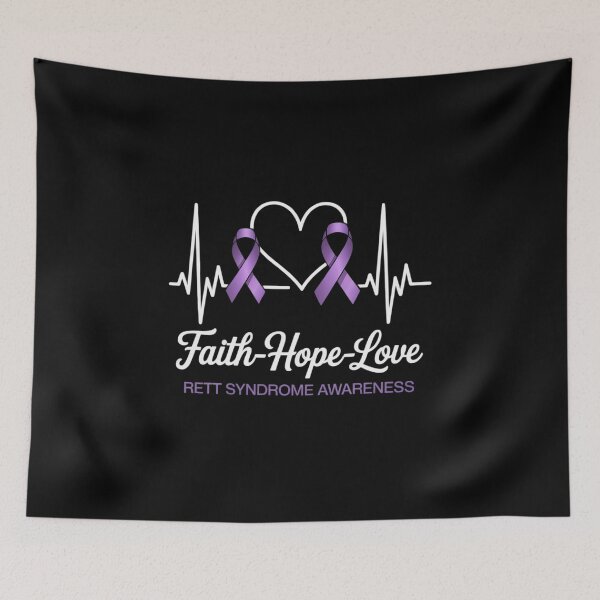 Item preview, Rett Syndrome Awareness Heartbeat Christian Cross Support designed and sold by AmparoBoyle.