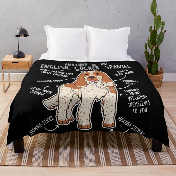 Item preview, Orange Roan English Cocker Spaniel Dog Anatomy designed and sold by Clara Hollins.