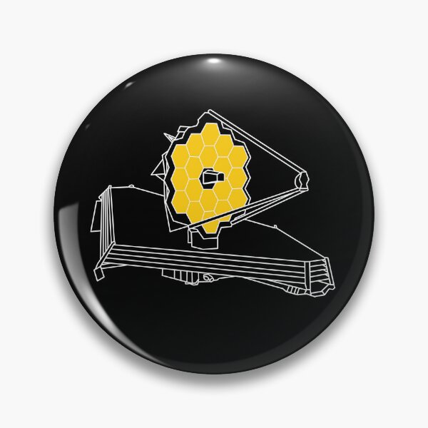 Item preview, James Webb Space Telescope - White Outline with Yellow Highlight designed and sold by anne-dromeda.