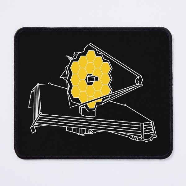 Item preview, James Webb Space Telescope - White Outline with Yellow Highlight designed and sold by anne-dromeda.