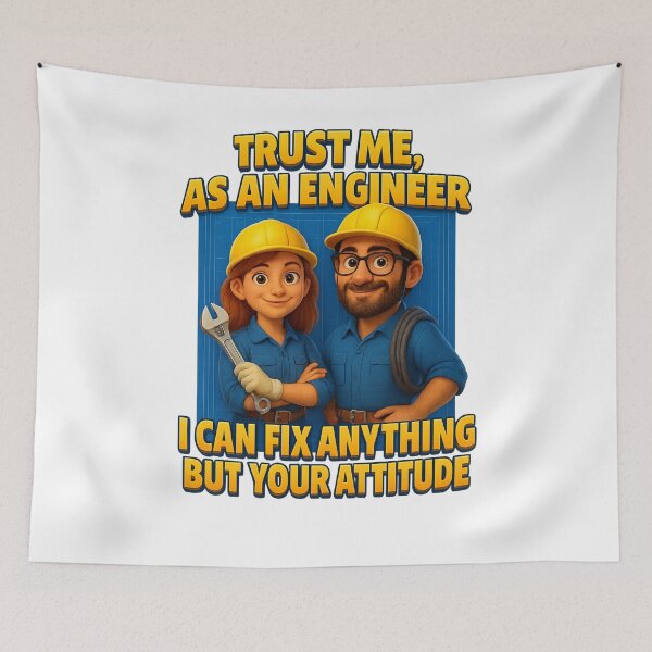 Item preview, Trust Me, I’m an Engineer — I Can Fix Anything but Your Attitude designed and sold by GogoVibes.